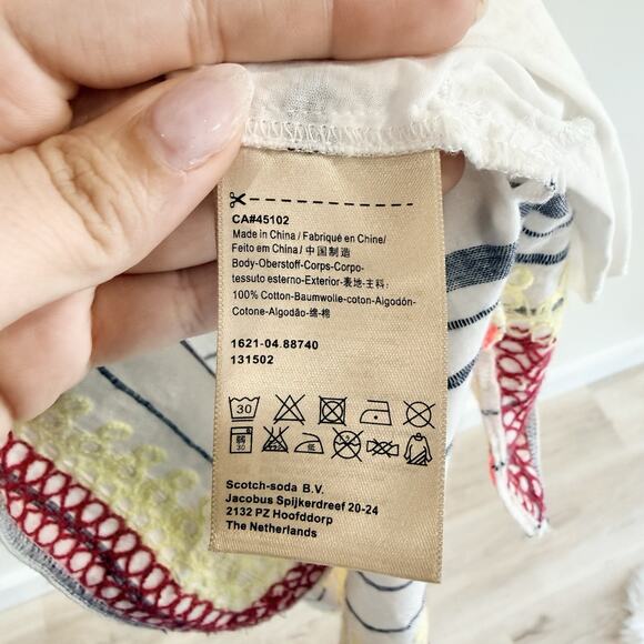 Scotch & Soda Paradise Cove Embroidered Summer Kaftan Tunic Dress Size 2 84810 - Picture 5 of 6